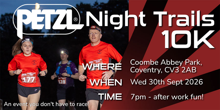 Night Trails 10K: Coombe Abbey (Sep)