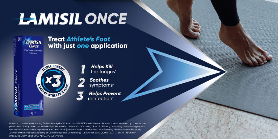 Train hard. Treat Athlete’s Foot effectively.