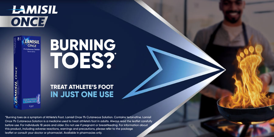 Treat athlete's foot in just one use with Lamisil Once